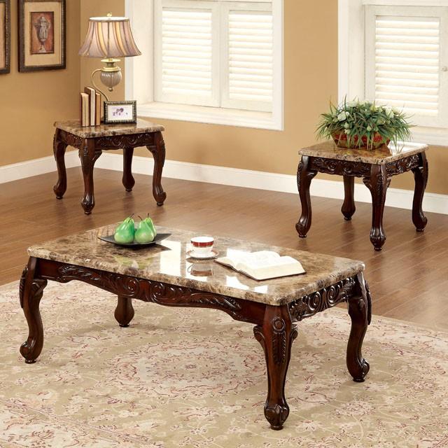 LECHESTER Dark Oak/Ivory 3 Pc. Coffee Table Set LECHESTER Dark Oak/Ivory 3 Pc. Coffee Table Set Half Price Furniture