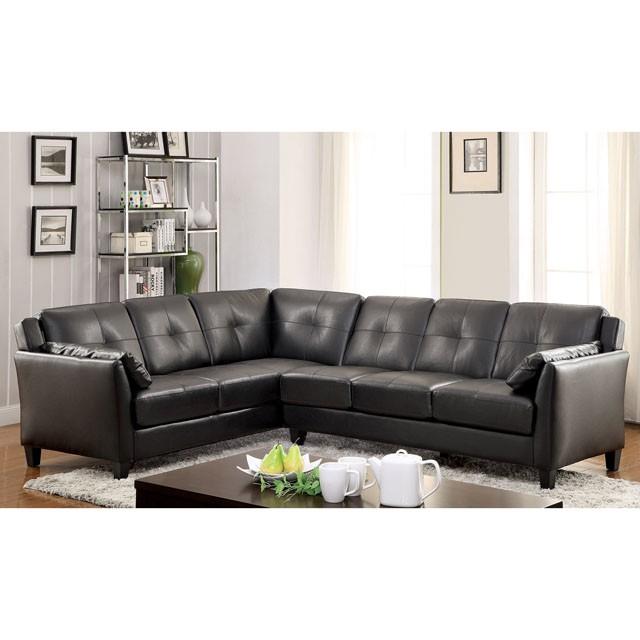 PEEVER Black Sectional, Black (K/D) PEEVER Black Sectional, Black (K/D) Half Price Furniture