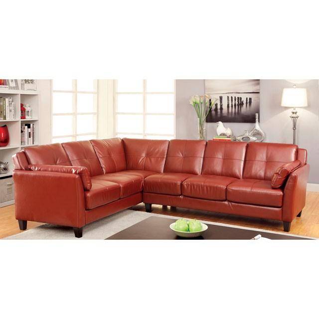 PEEVER Mahogany Red Sectional, Mahogany Red (K/D) PEEVER Mahogany Red Sectional, Mahogany Red (K/D) Half Price Furniture