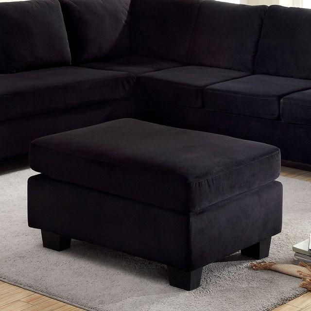 LOMMA Black Ottoman LOMMA Black Ottoman Half Price Furniture