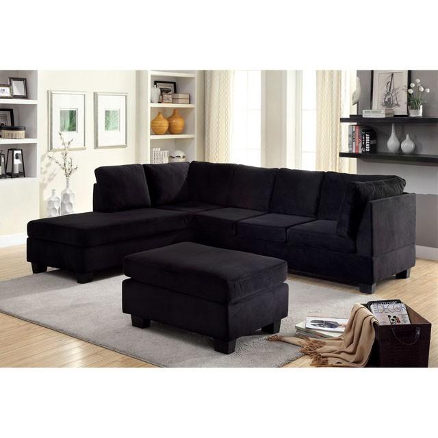 LOMMA Black Sectional, Black LOMMA Black Sectional, Black Half Price Furniture