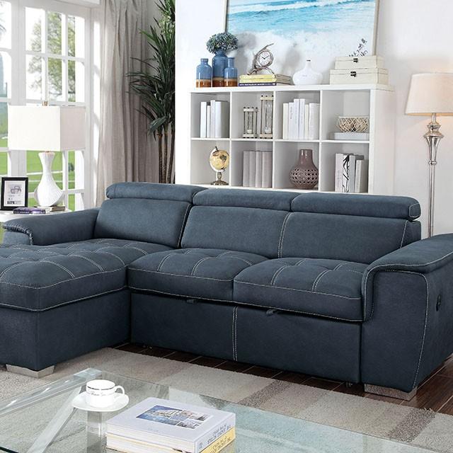 Patty Blue Gray Sectional, blue  Las Vegas Furniture Stores