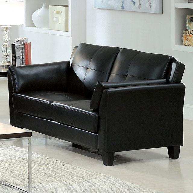 Pierre Black Love Seat, Black (K/D) Pierre Black Love Seat, Black (K/D) Half Price Furniture