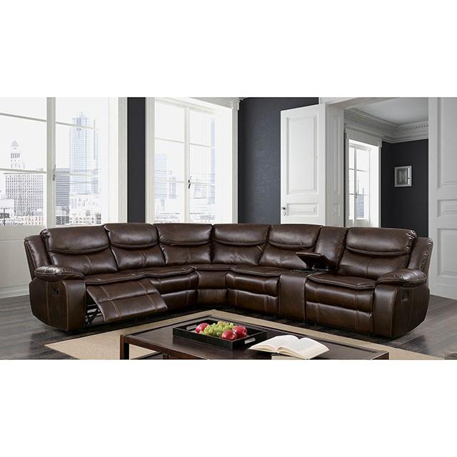 Pollux Brown Sectional  Las Vegas Furniture Stores