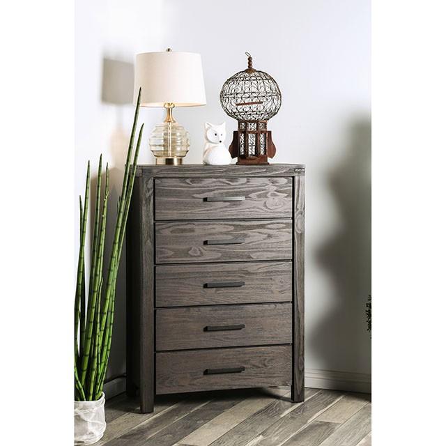 Rexburg Wire-Brushed Rustic Brown Chest  Las Vegas Furniture Stores