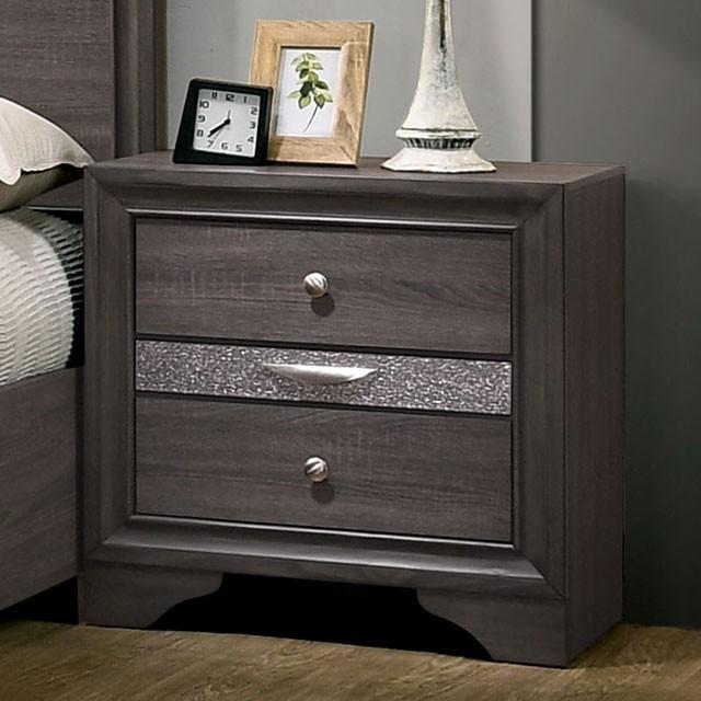 Chrissy Gray Night Stand  Las Vegas Furniture Stores