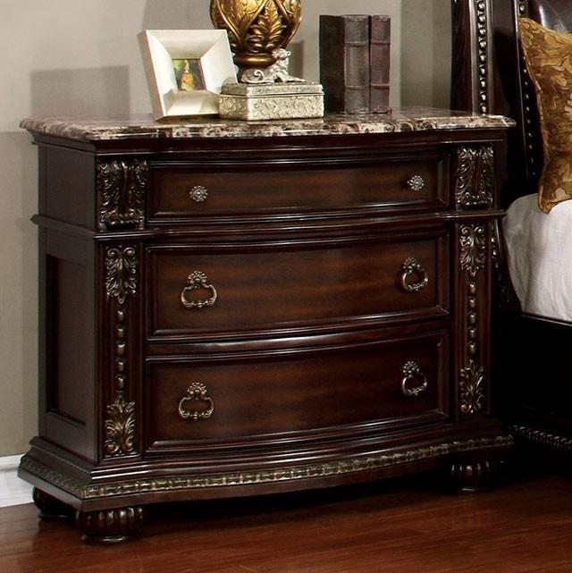 Fromberg Brown Cherry Night Stand  Las Vegas Furniture Stores
