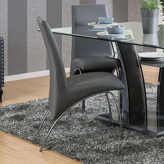 Wailoa Gray/Chrome Side Chair Wailoa Gray/Chrome Side Chair Half Price Furniture