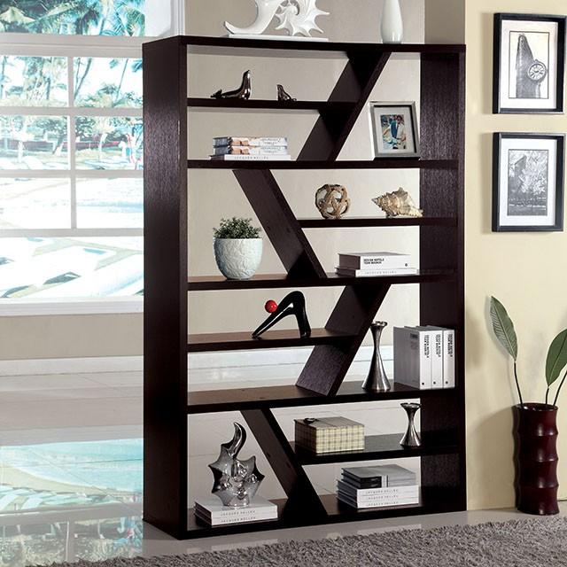 Kamloo Espresso Display Shelf  Las Vegas Furniture Stores