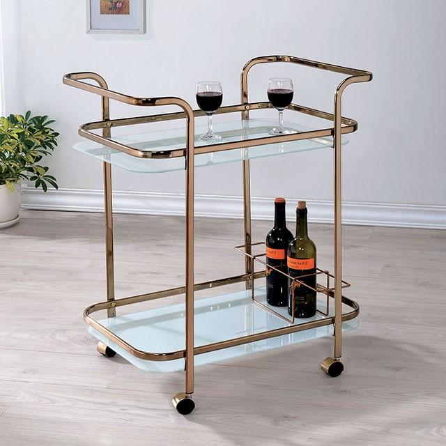 TIANA Champagne Serving Cart TIANA Champagne Serving Cart Half Price Furniture