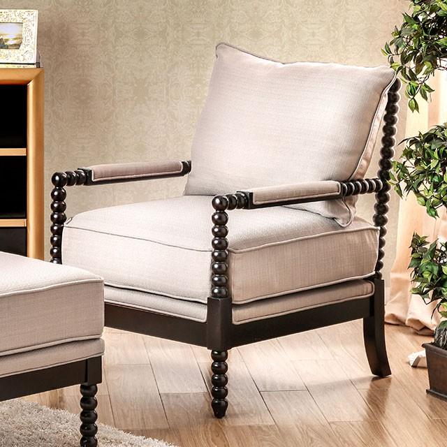 SYBIL Beige Accent Chair  Las Vegas Furniture Stores