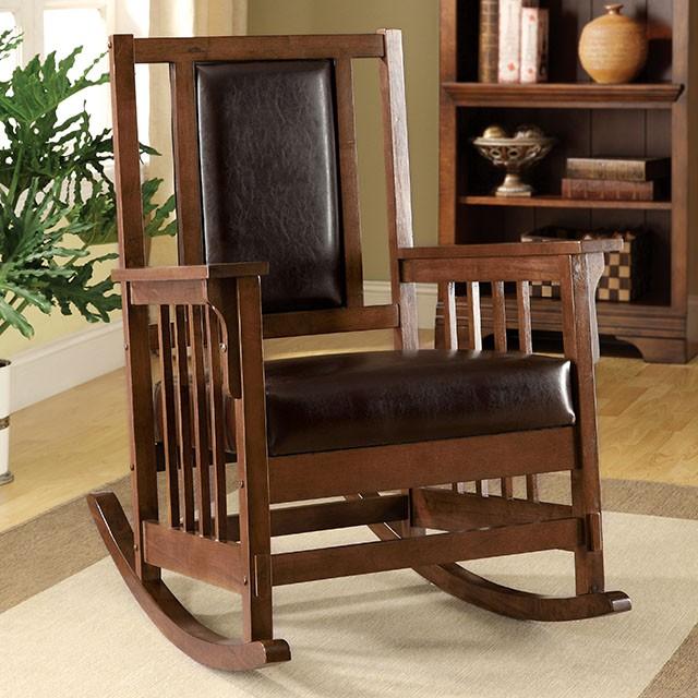 Apple Valley Espresso/Walnut Accent Chair  Las Vegas Furniture Stores