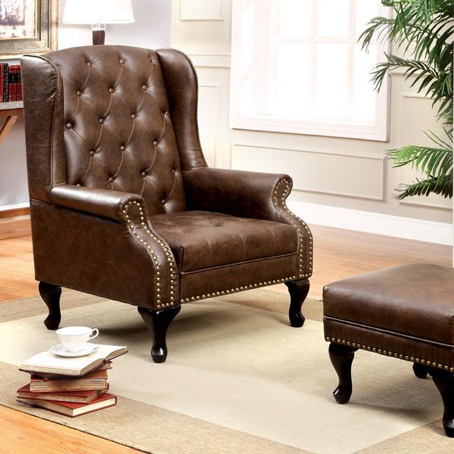 VAUGH Rustic Brown Accent Chair VAUGH Rustic Brown Accent Chair Half Price Furniture