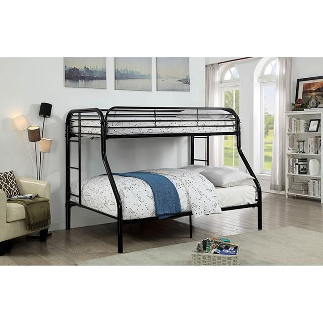 Opal Black Twin/Full Bunk Bed Opal Black Twin/Full Bunk Bed Half Price Furniture