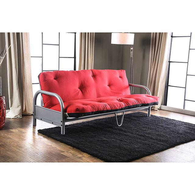 Aksel Black/Red Futon Mattress, Black & Red  Las Vegas Furniture Stores