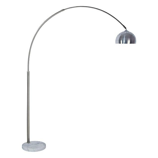 Rene White/Chrome Arch Lamp Rene White/Chrome Arch Lamp Half Price Furniture