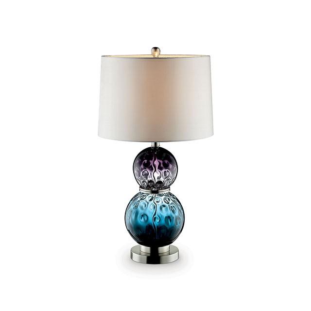Camila Purple/Blue 27.5"H Glass Table Lamp  Las Vegas Furniture Stores