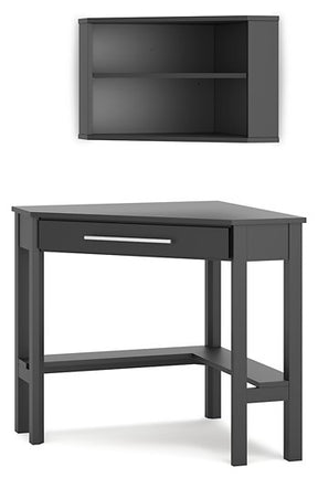 Otaska Home Office Corner Desk with Bookcase - Half Price Furniture