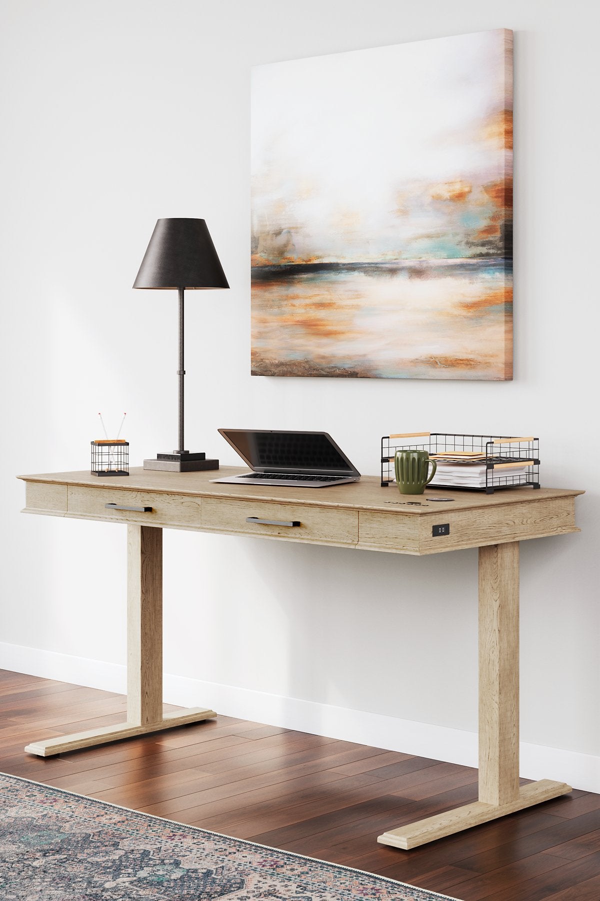 Elmferd 53" Adjustable Height Desk - Desk - Half Price Furniture