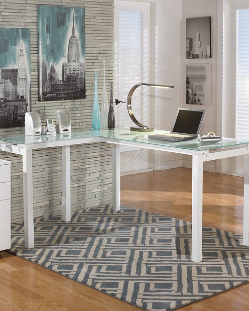 Baraga Home Office L-Desk - Desk - Half Price Furniture