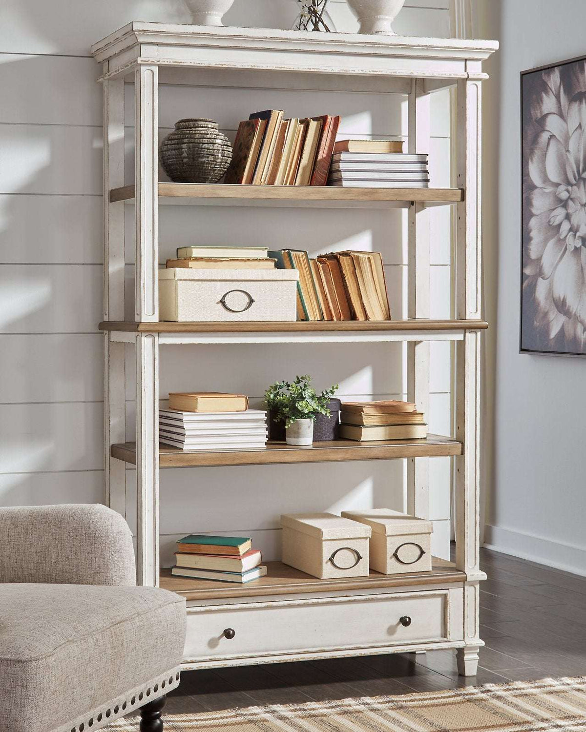 Realyn 75" Bookcase Half Price Furniture