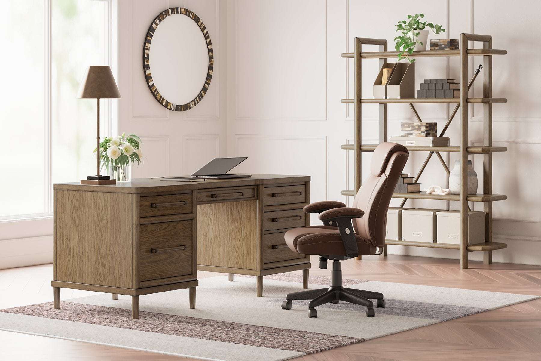 Roanhowe 68" Home Office Desk Half Price Furniture