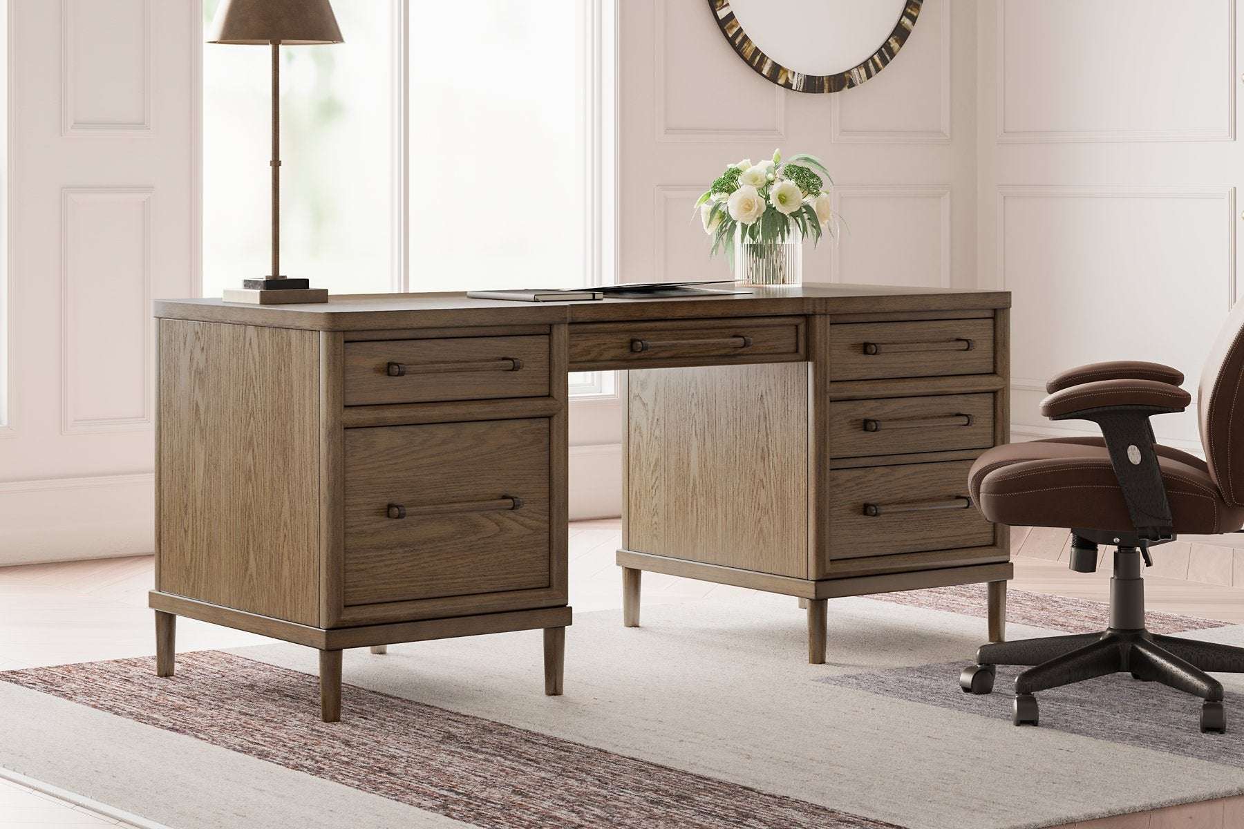 Roanhowe 68" Home Office Desk Half Price Furniture