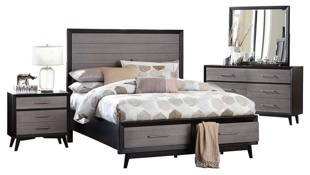 Homelegance Raku Queen Storage Platform Bed in Gray 1711-1 - Bed - Half Price Furniture