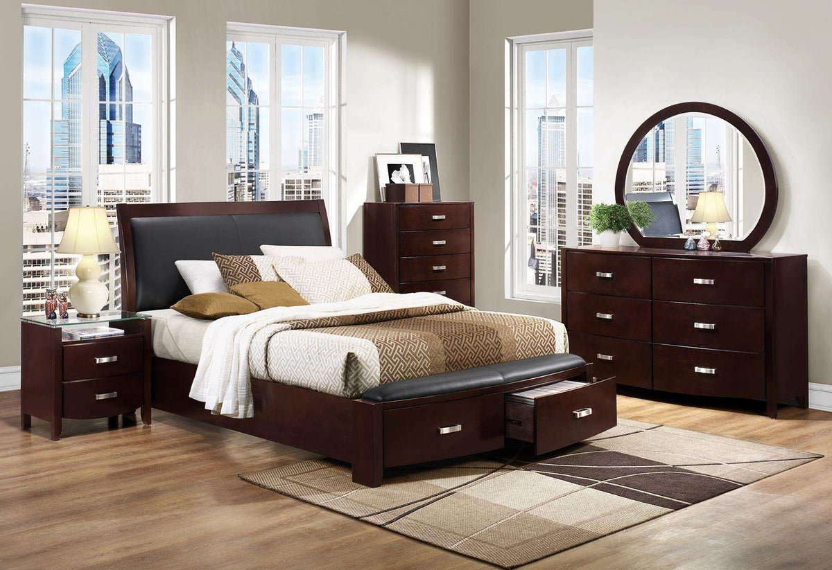 Homelegance Lyric 5 Drawer Chest in Dark Espresso 1737NC-9 - Chest - Half Price Furniture