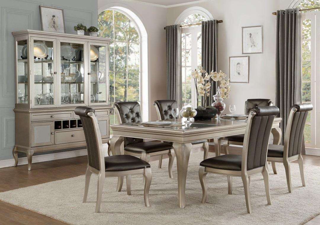 Homelegance Crawford Side Chair in Silver (Set of 2) - Dining Chair - Half Price Furniture