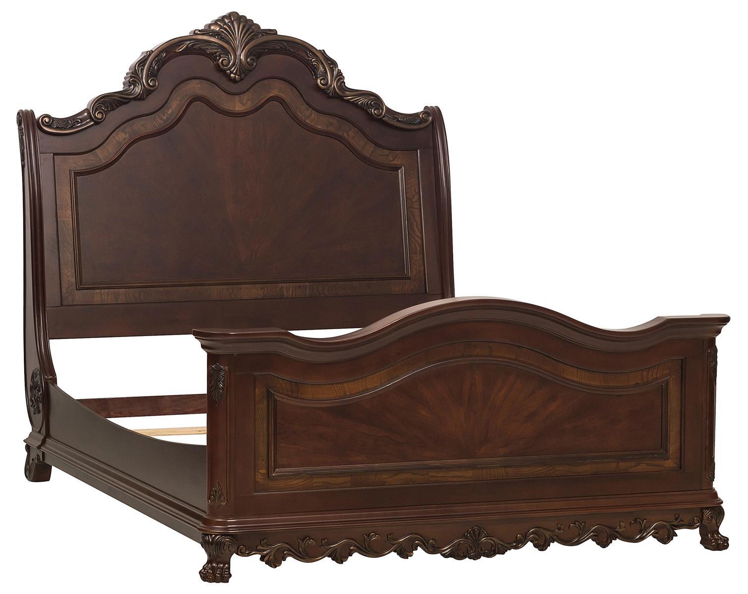 Homelegance Deryn Park Queen Sleigh Bed in Cherry 2243SL-1 - Bed - Half Price Furniture