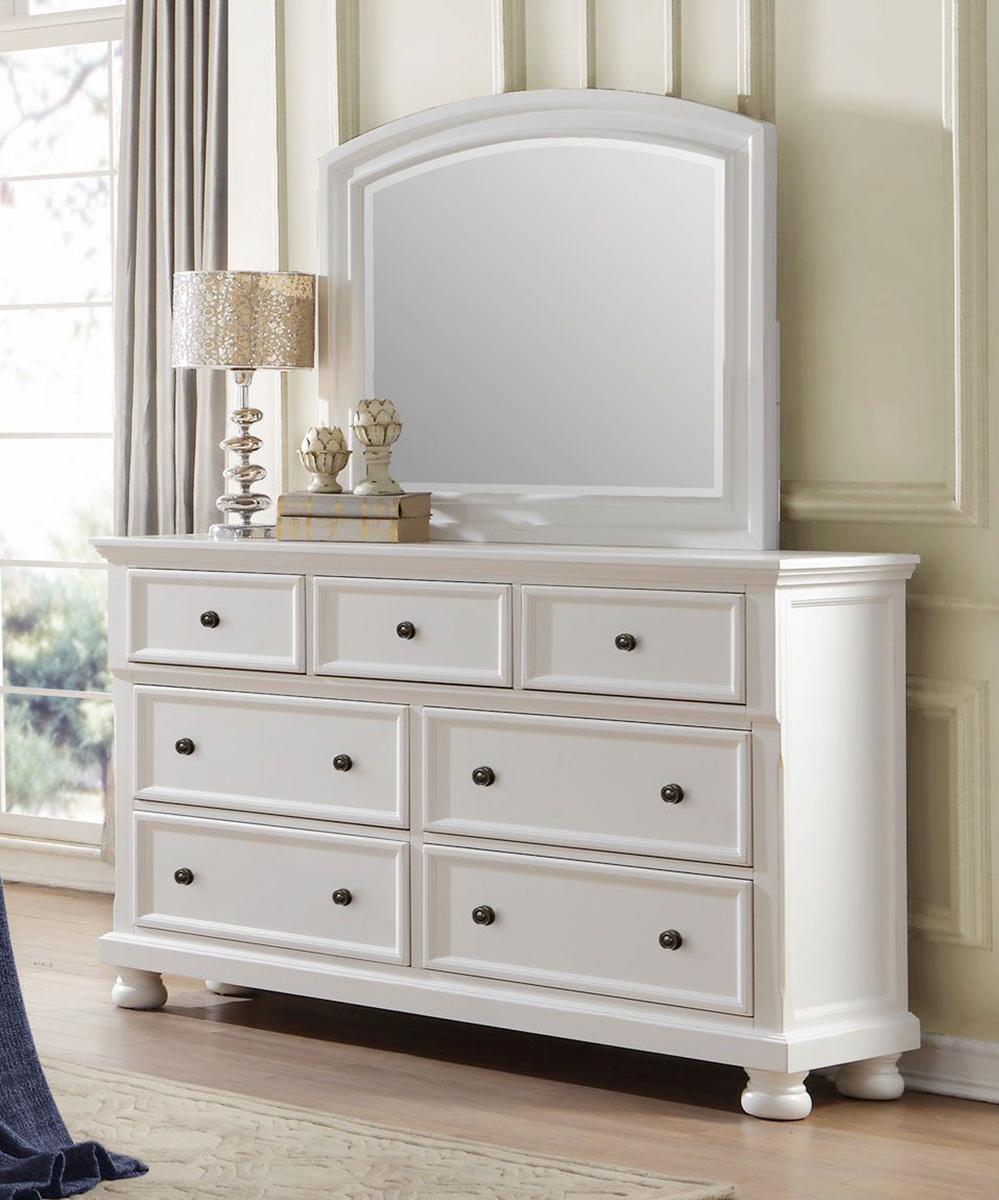 Homelegance Laurelin Mirror in White 1714W-6 - Mirror - Half Price Furniture