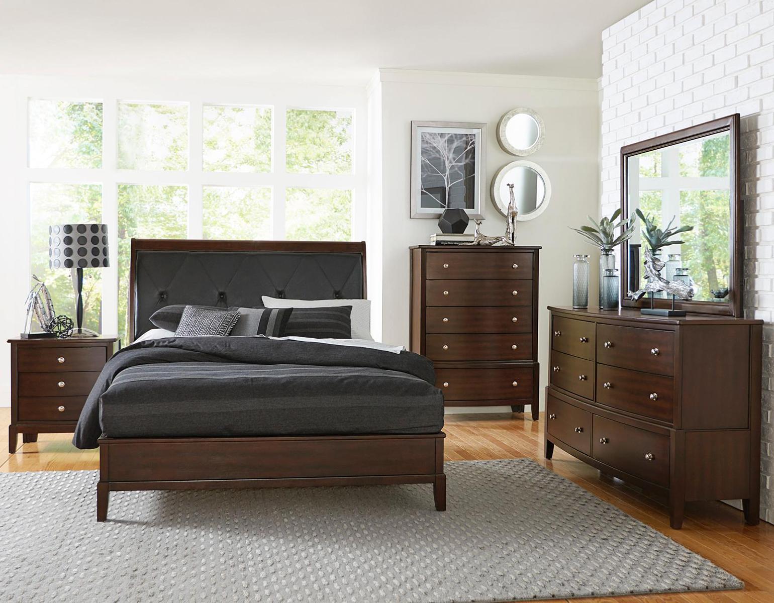 Homelegance Cotterill Mirror in Cherry 1730-6 - Mirror - Half Price Furniture