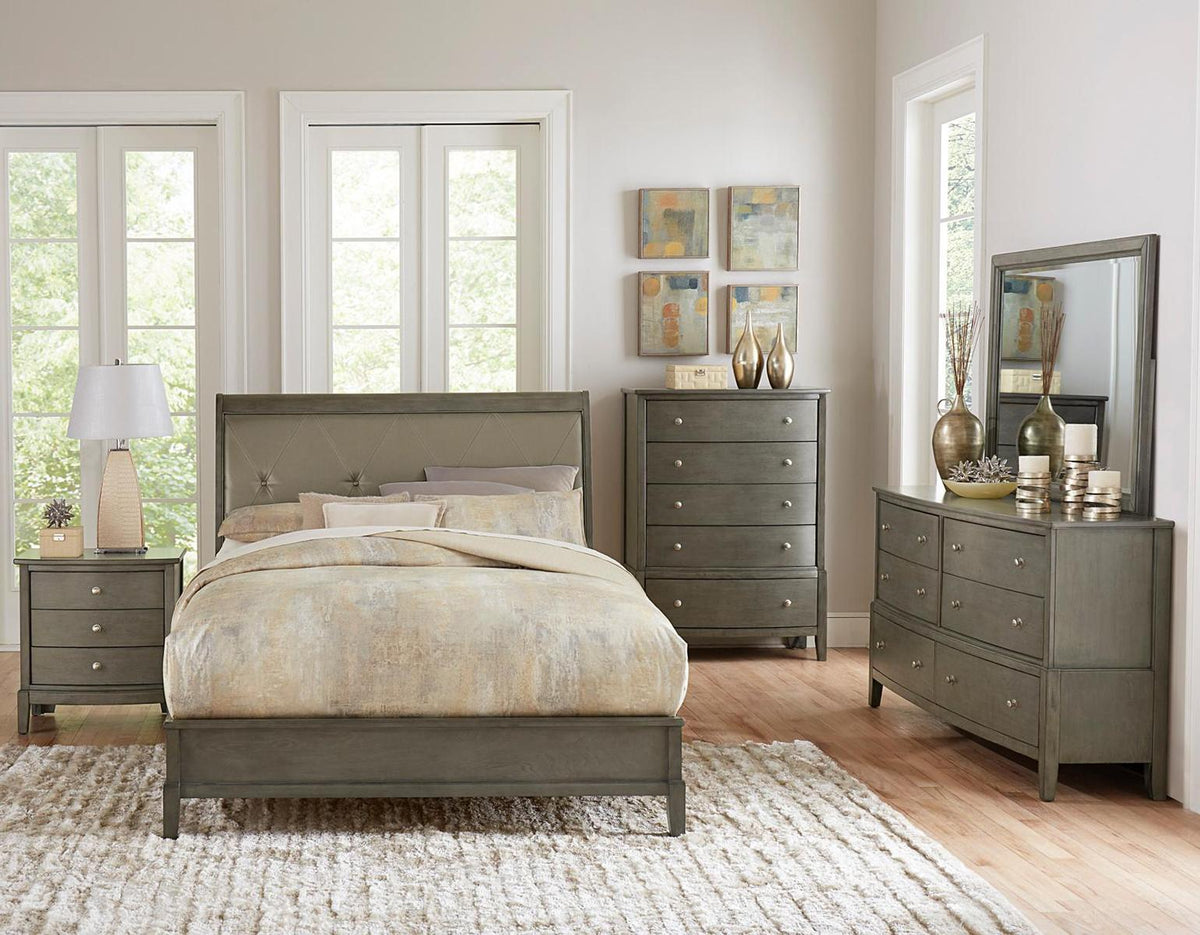 Homelegance Cotterill 3 Drawer Nightstand in Gray 1730GY-4 Half Price Furniture