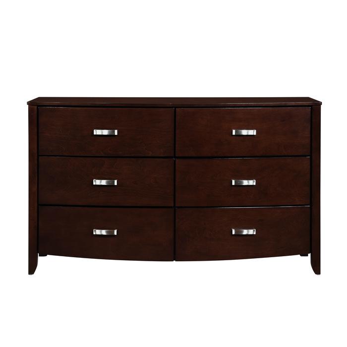 Homelegance Lyric 6 Drawer Dresser in Dark Espresso 1737NC-5 Half Price Furniture