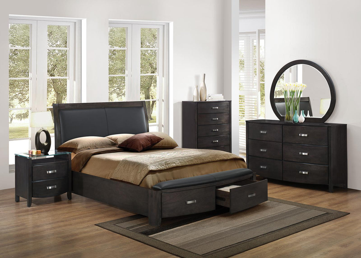 Homelegance Lyric 5 Drawer Chest in Brownish Gray 1737NGY-9 - Chest - Half Price Furniture