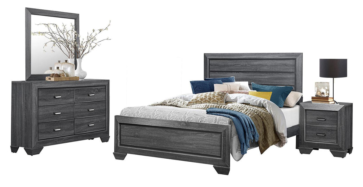 Homelegance Beechnut Queen Panel Bed in Gray 1904GY-1 - Bed - Half Price Furniture