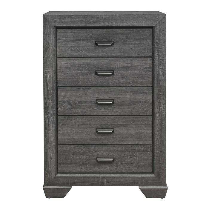 Homelegance Beechnut 5 Drawer Chest in Gray 1904GY-9 Half Price Furniture