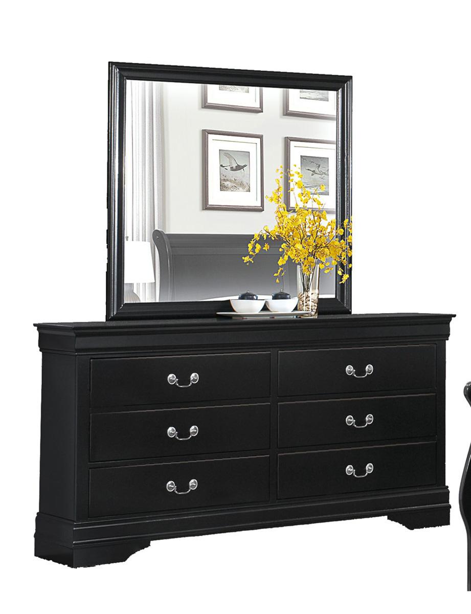 Homelegance Mayville Mirror in Black 2147BK-6 Half Price Furniture
