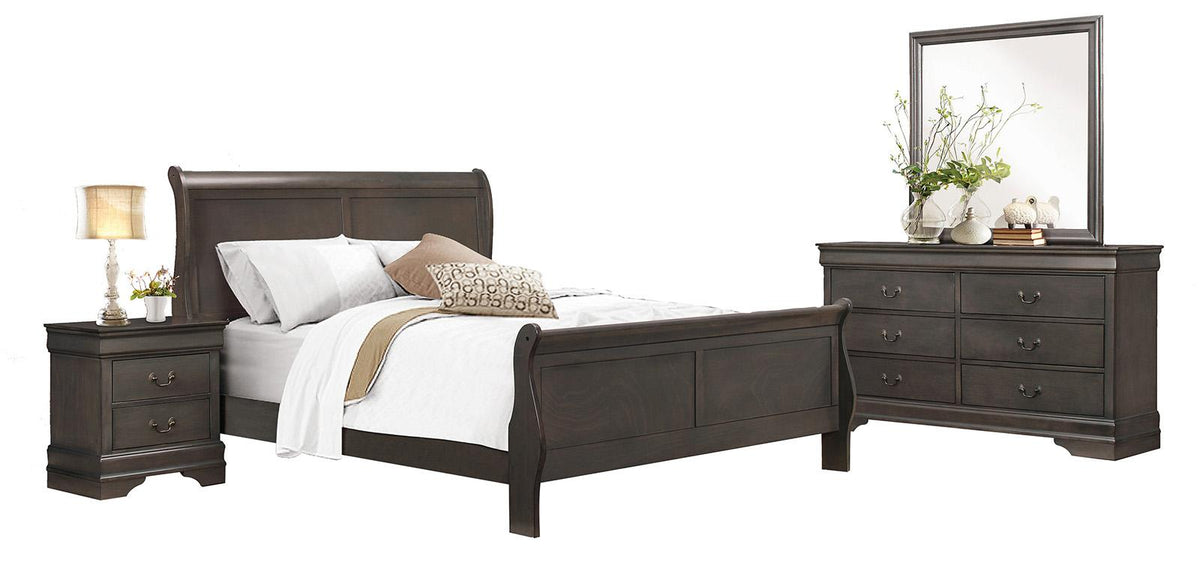 Homelegance Mayville Queen Sleigh Bed in Gray 2147SG-1 - Bed - Half Price Furniture