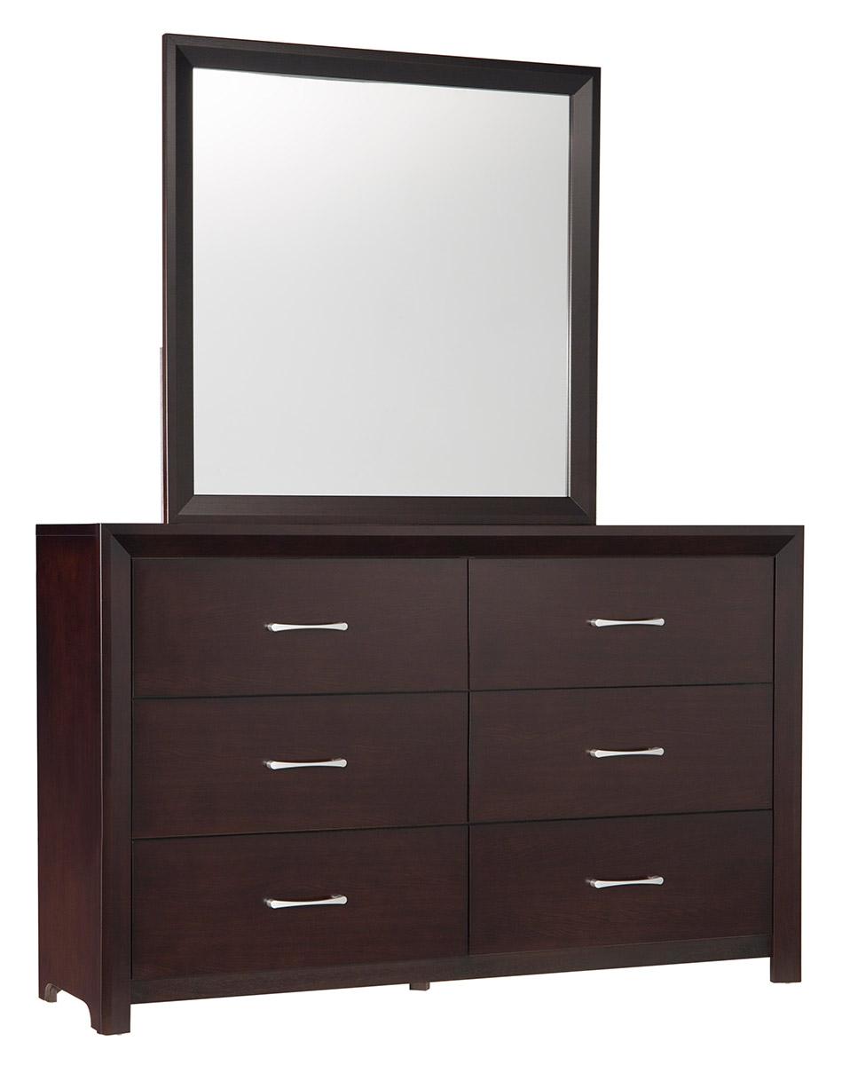 Homelegance Edina Mirror in Espresso-Hinted Cherry 2145-6 - Mirror - Half Price Furniture
