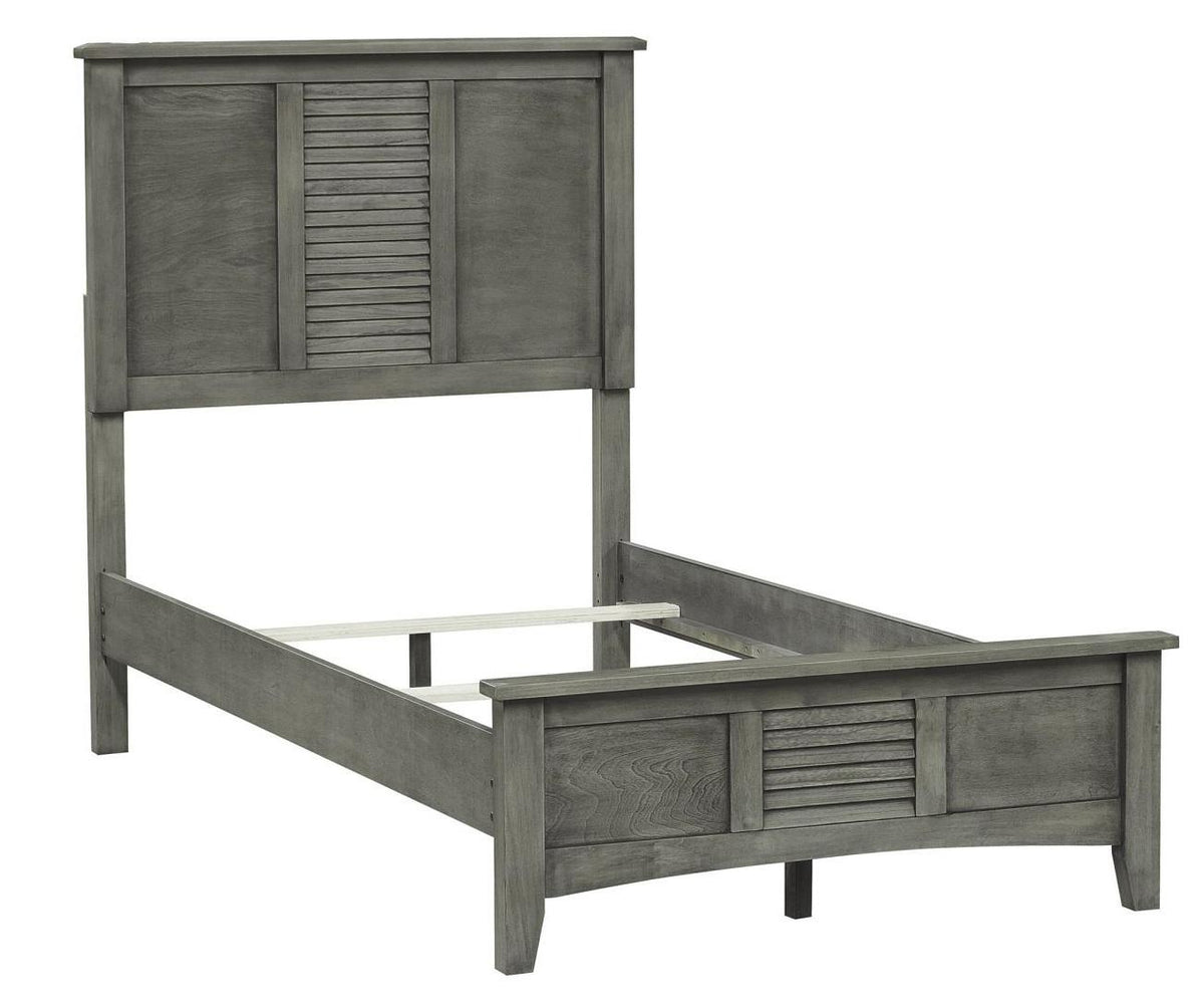 Homelegance Furniture Garcia Queen Panel Bed in Gray 2046-1 - Bed - Half Price Furniture