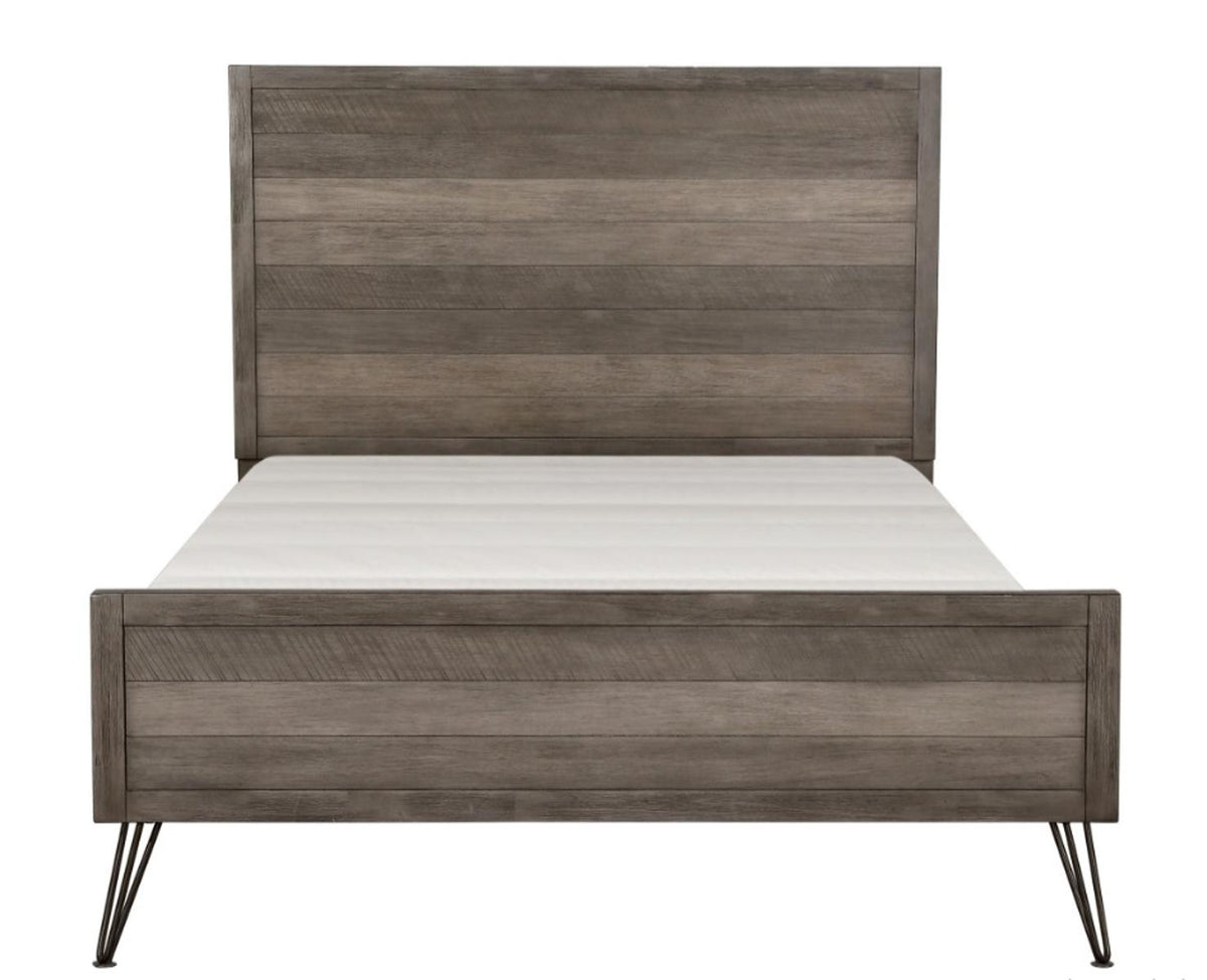 Homelegance Urbanite Queen Panel Bed in Tri-tone Gray 1604-1* - Bed - Half Price Furniture