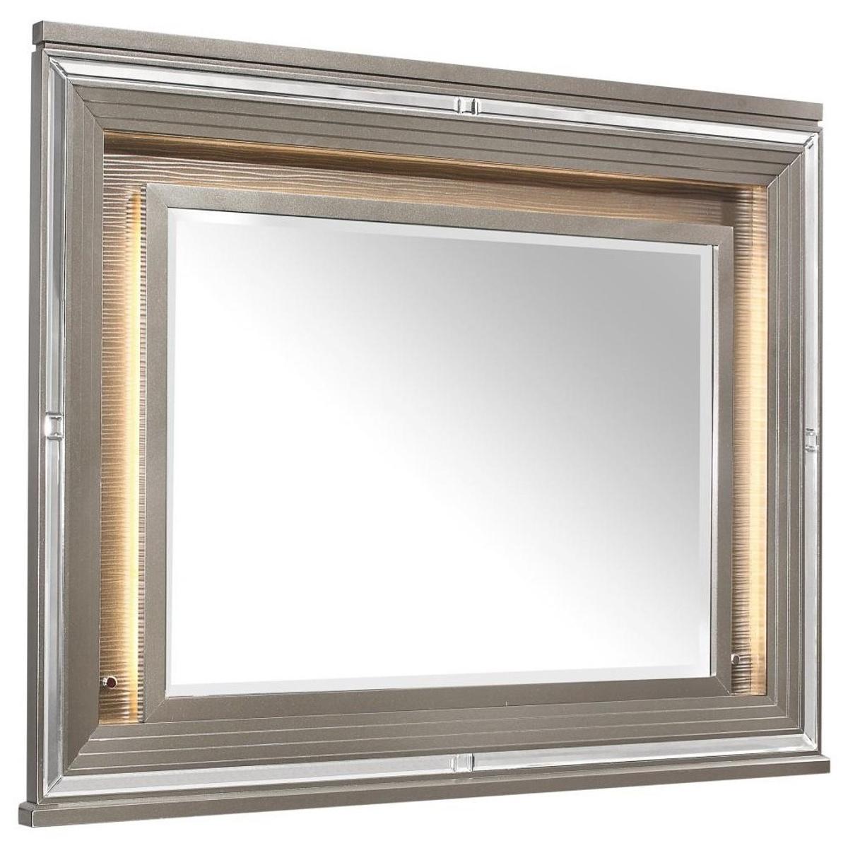 Homelegance Tamsin Mirror in Silver Grey Metallic 1616-6 - Mirror - Half Price Furniture