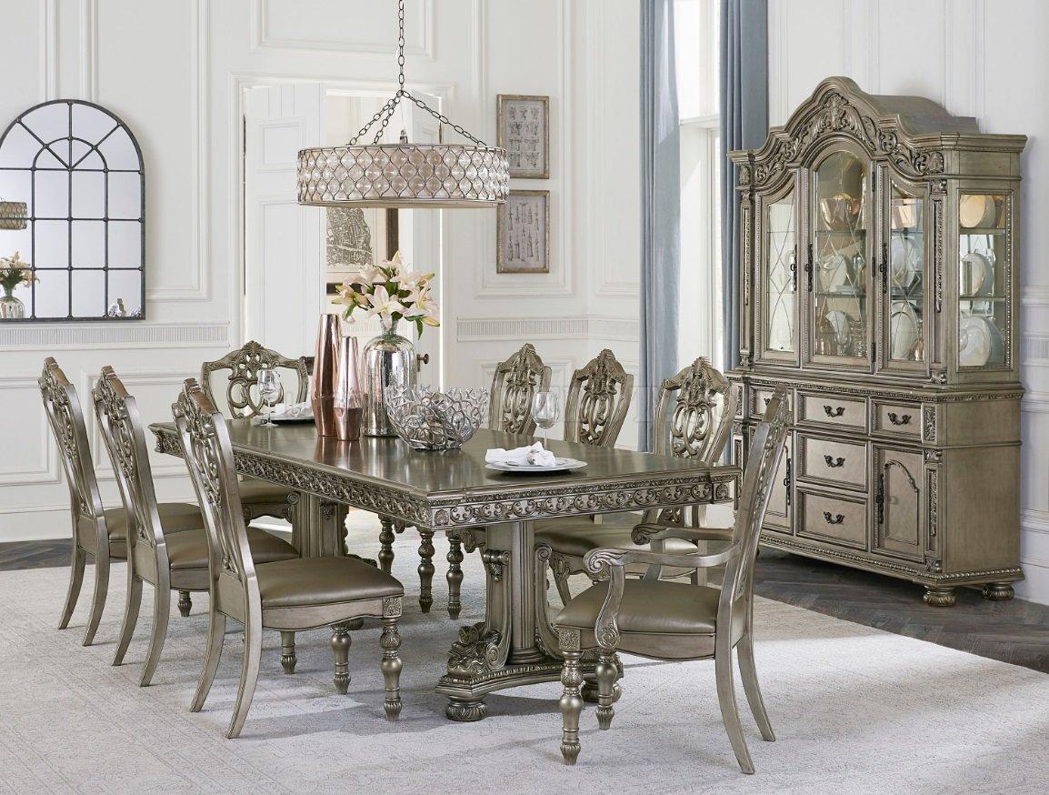Homelegance Catalonia Buffet and Hutch in Platinum Gold 1824PG-50* - Buffet - Half Price Furniture