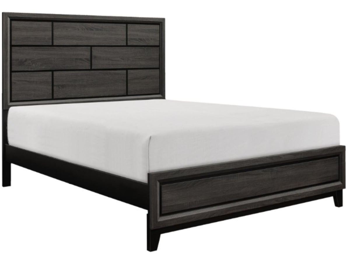 Homelegance Davi Full Panel Bed in Gray 1645F-1* - Bed - Half Price Furniture