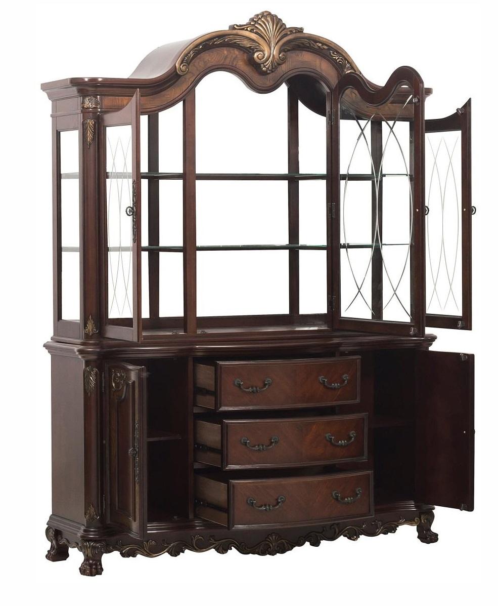 Homelegance Deryn Park Buffet and Hutch in Dark Cherry 2243-50* - Buffet - Half Price Furniture