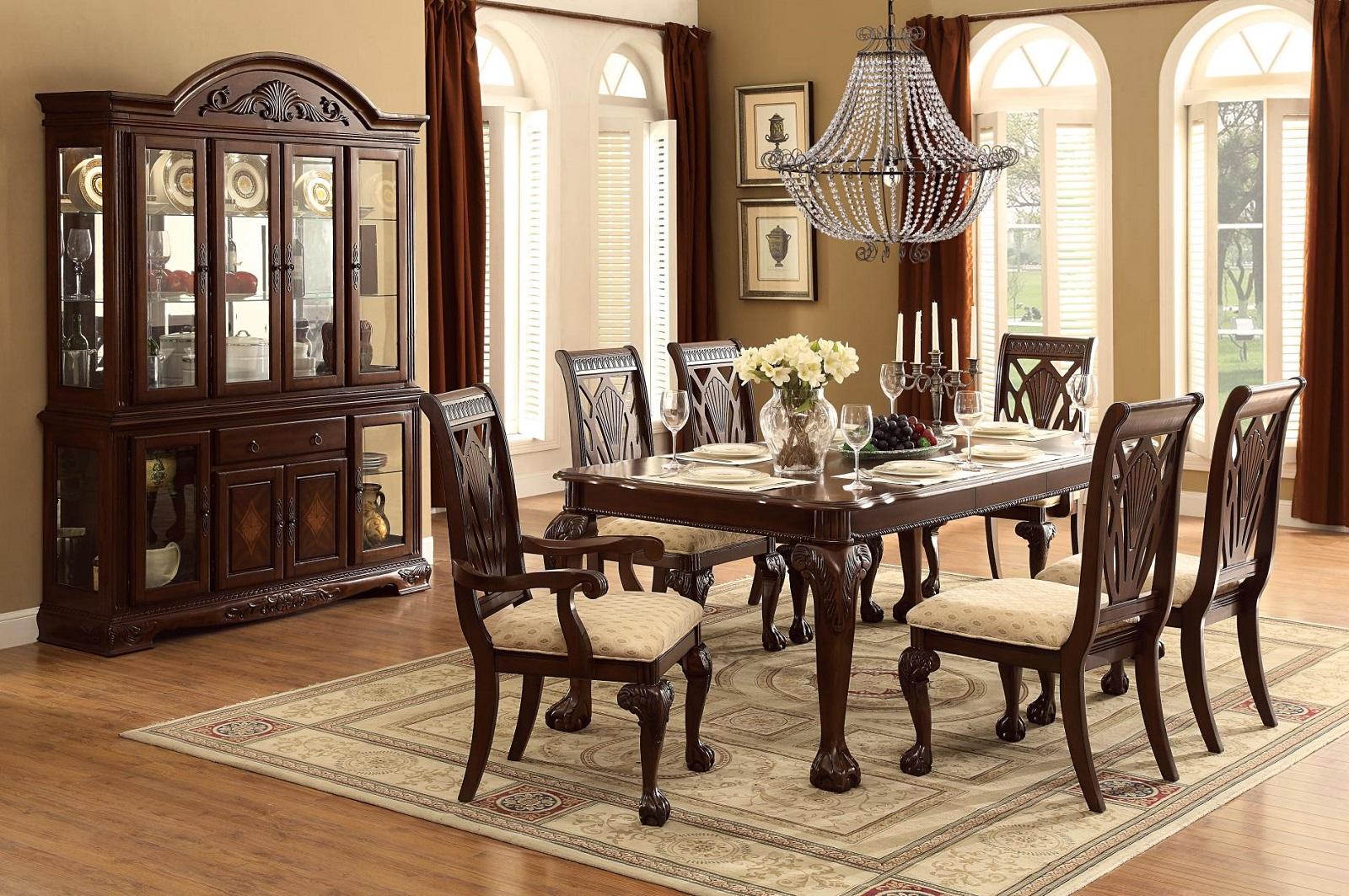 Homelegance Norwich Dining Table in Dark Cherry 5055-82 - Dining Table - Half Price Furniture