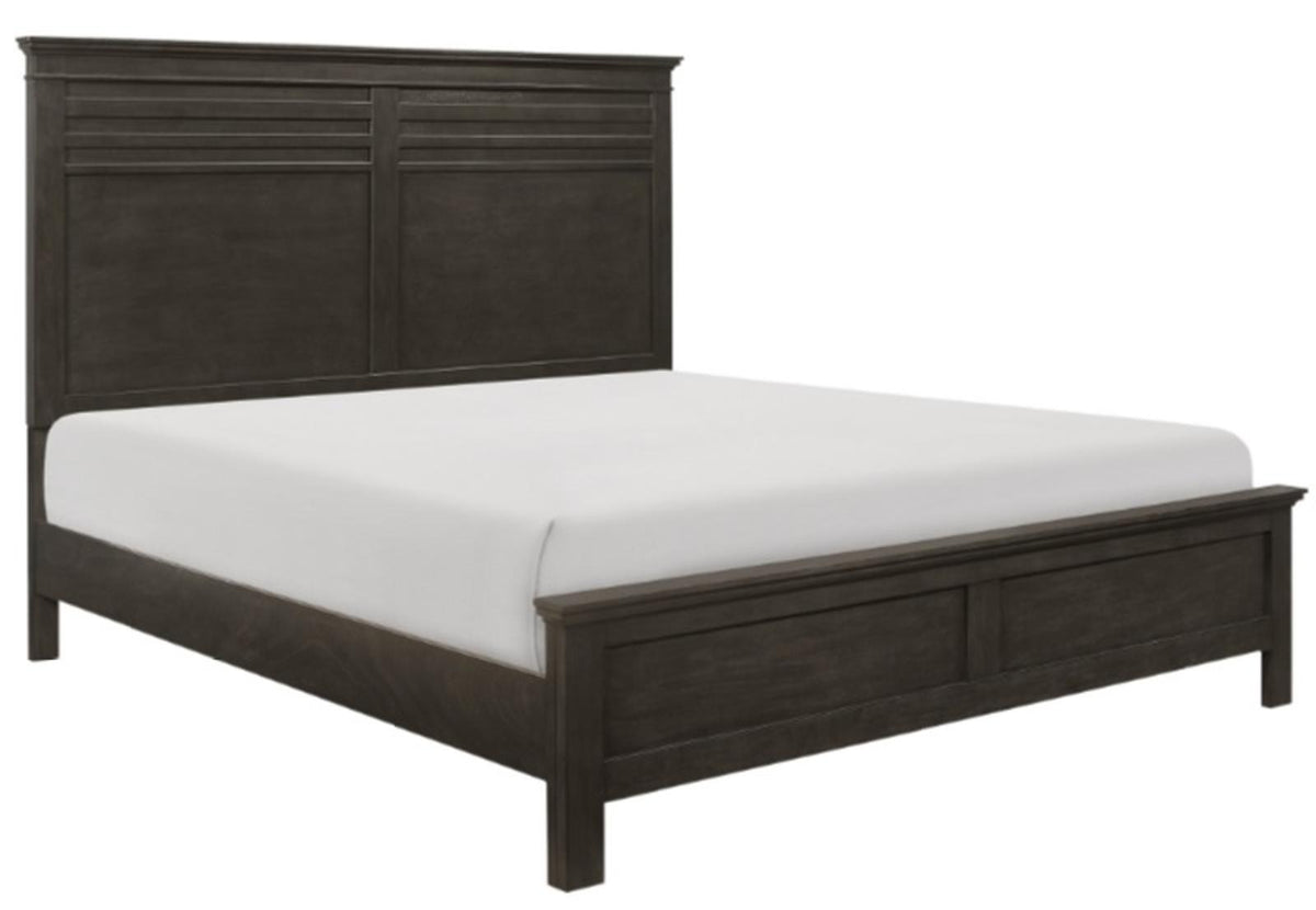 Homelegance Blaire Farm Queen Panel Bed in Saddle Brown Wood 1675-1* Half Price Furniture