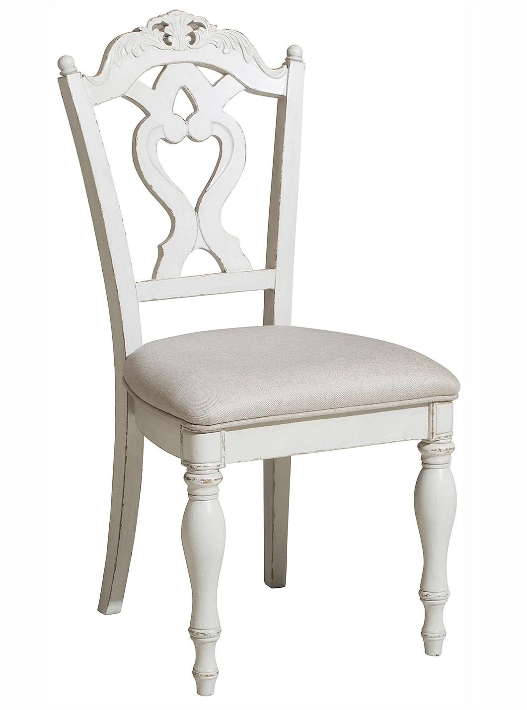 Homelegance Cinderella Chair in Antique White with Grey Rub-Through 1386NW-11C - Desk Chair - Half Price Furniture